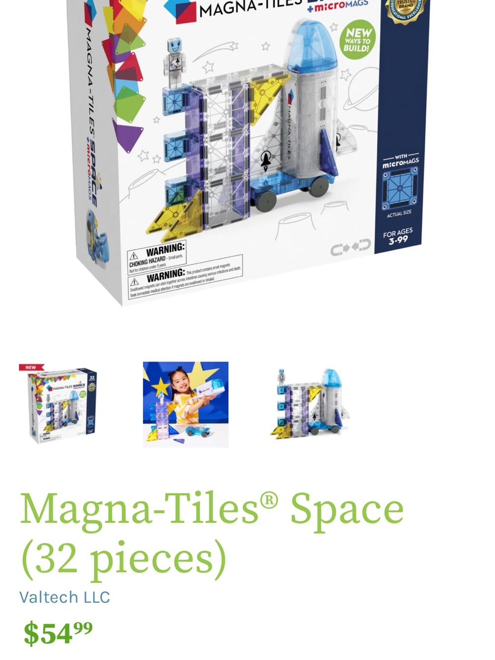 Space Magna-Tiles Rocket Builder Set - Picture 5 of 5